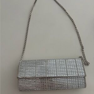 Glamorous Silver Chain Wristlet